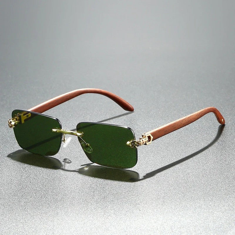 Veyron Rimless Gradient Square Sunglasses