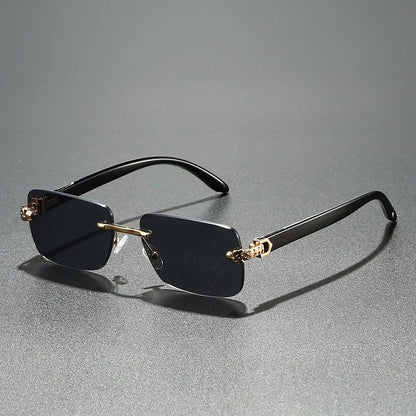 Veyron Rimless Gradient Square Sunglasses