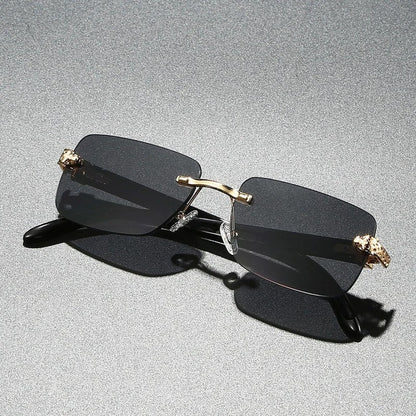 Veyron Rimless Gradient Square Sunglasses