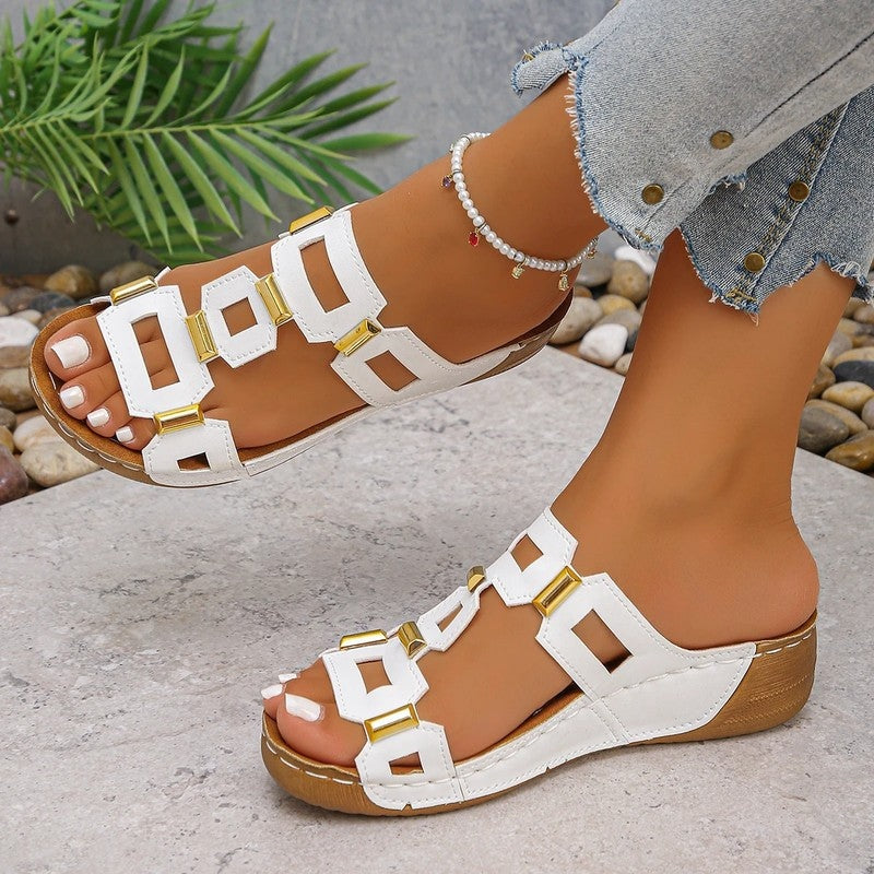 Vionelle Geometric Slide Comfort Sandals