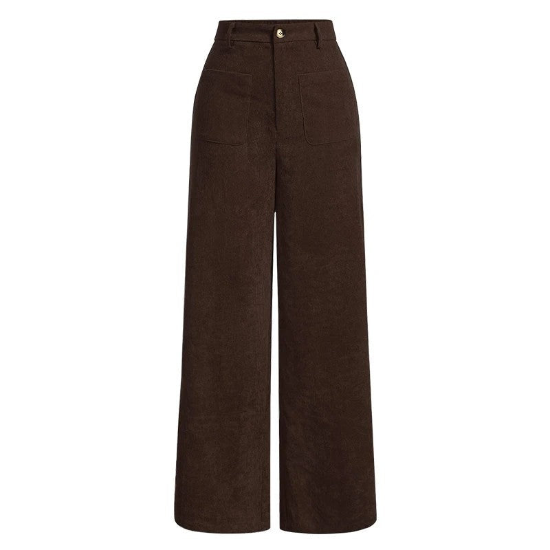 Vionne Relaxed Wide-Leg Corduroy Pants