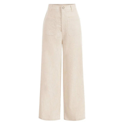 Vionne Relaxed Wide-Leg Corduroy Pants