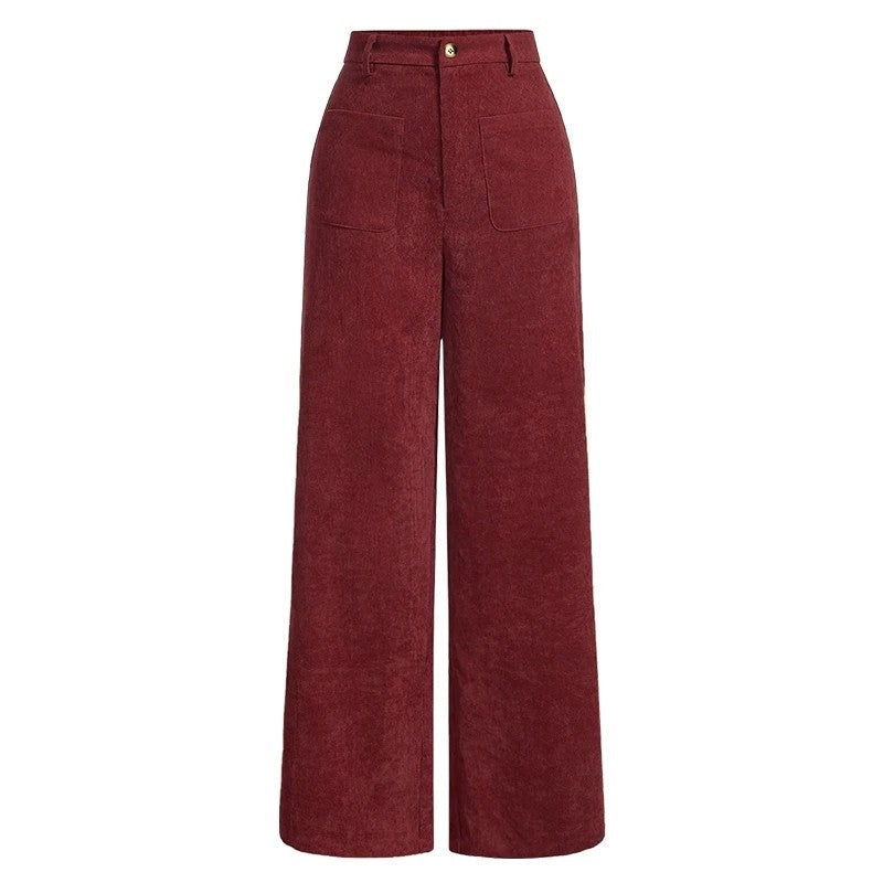 Vionne Relaxed Wide-Leg Corduroy Pants