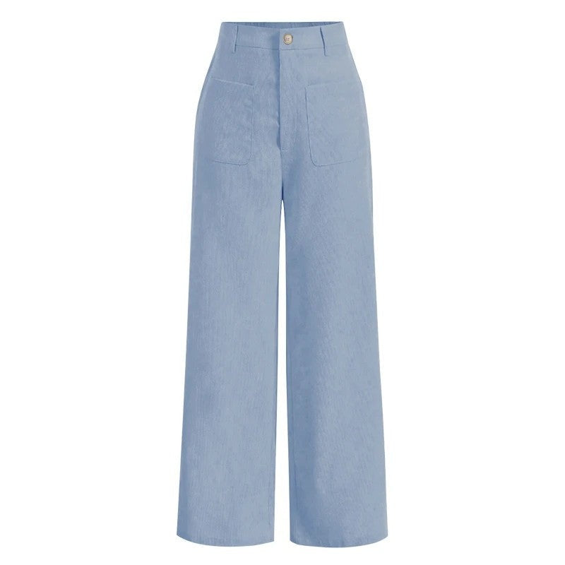 Vionne Relaxed Wide-Leg Corduroy Pants
