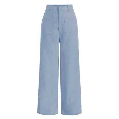 Vionne Relaxed Wide-Leg Corduroy Pants