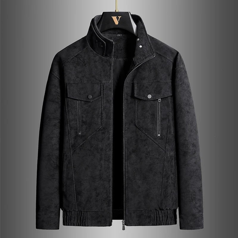 Vorlen Modern Stand Collar Moto Jacket