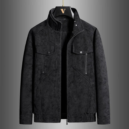 Vorlen Modern Stand Collar Moto Jacket
