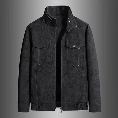 Vorlen Modern Stand Collar Moto Jacket