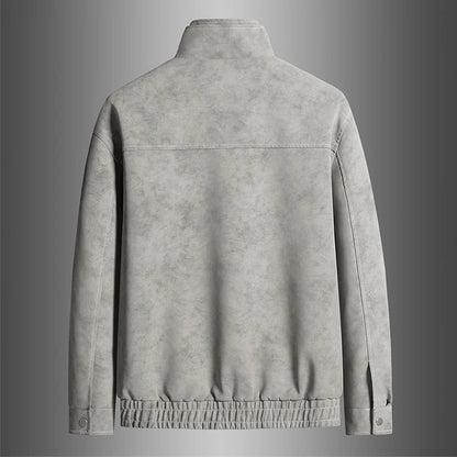 Vorlen Modern Stand Collar Moto Jacket