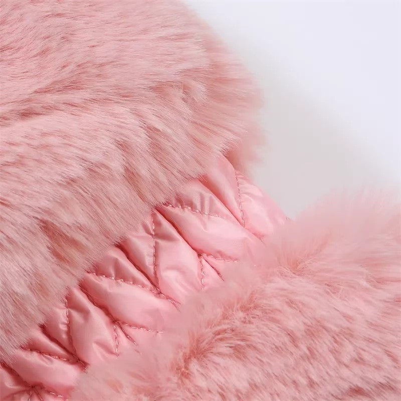 Yvon Plush Cropped Faux Fur Jacket